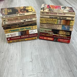 Vintage Western 16 Paperback Book Bundle Will Cade Bill Brooks Jim Miller